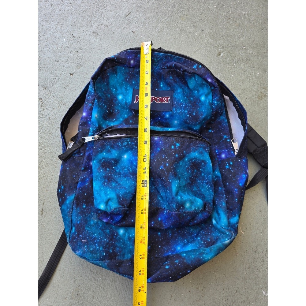JanSport SuperBreak Backpack Blue Purple Galaxy Nebula Space Print School Bag E3 - Picture 4 of 16